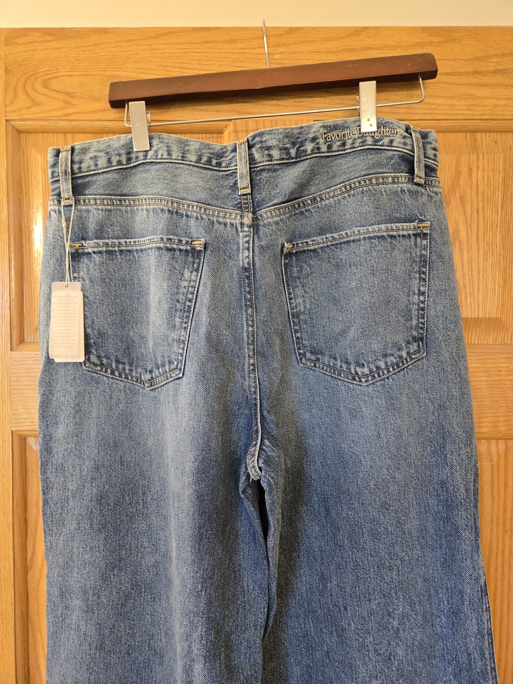 Favorite Daughter Wide Leg Denim Jeans in Classic Blue NWT Size 31 - Picture 7 of 9